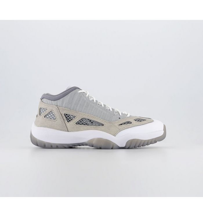 Jordan Air 11 Retro Low Ie Trainers Light Orewood Brown Neautral Grey White Cement Gre