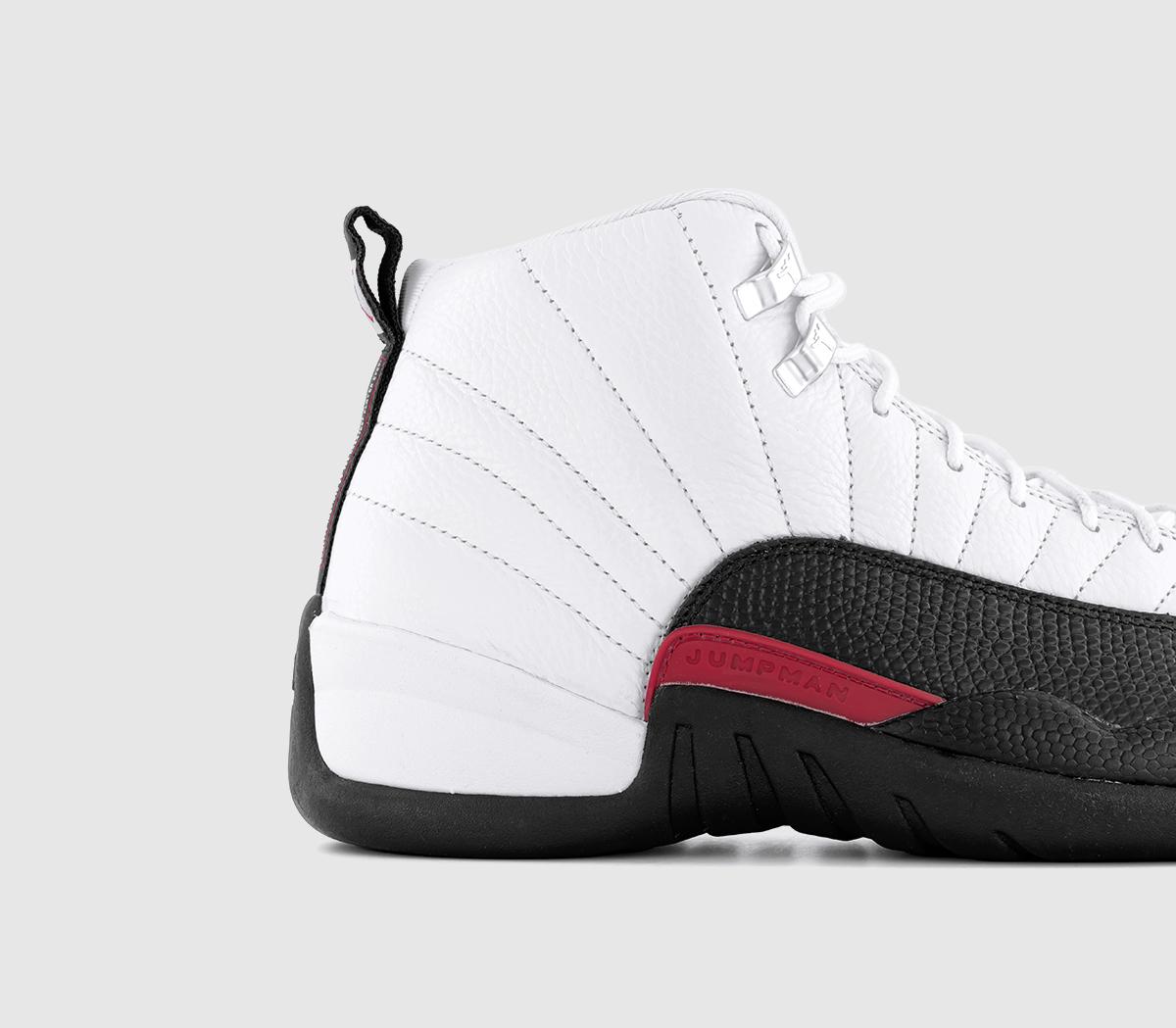 black and red jordan's 12