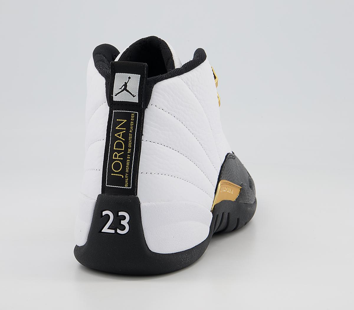 JordanAir Jordan 12 Retro TrainersWhite Metallic Gold Black
