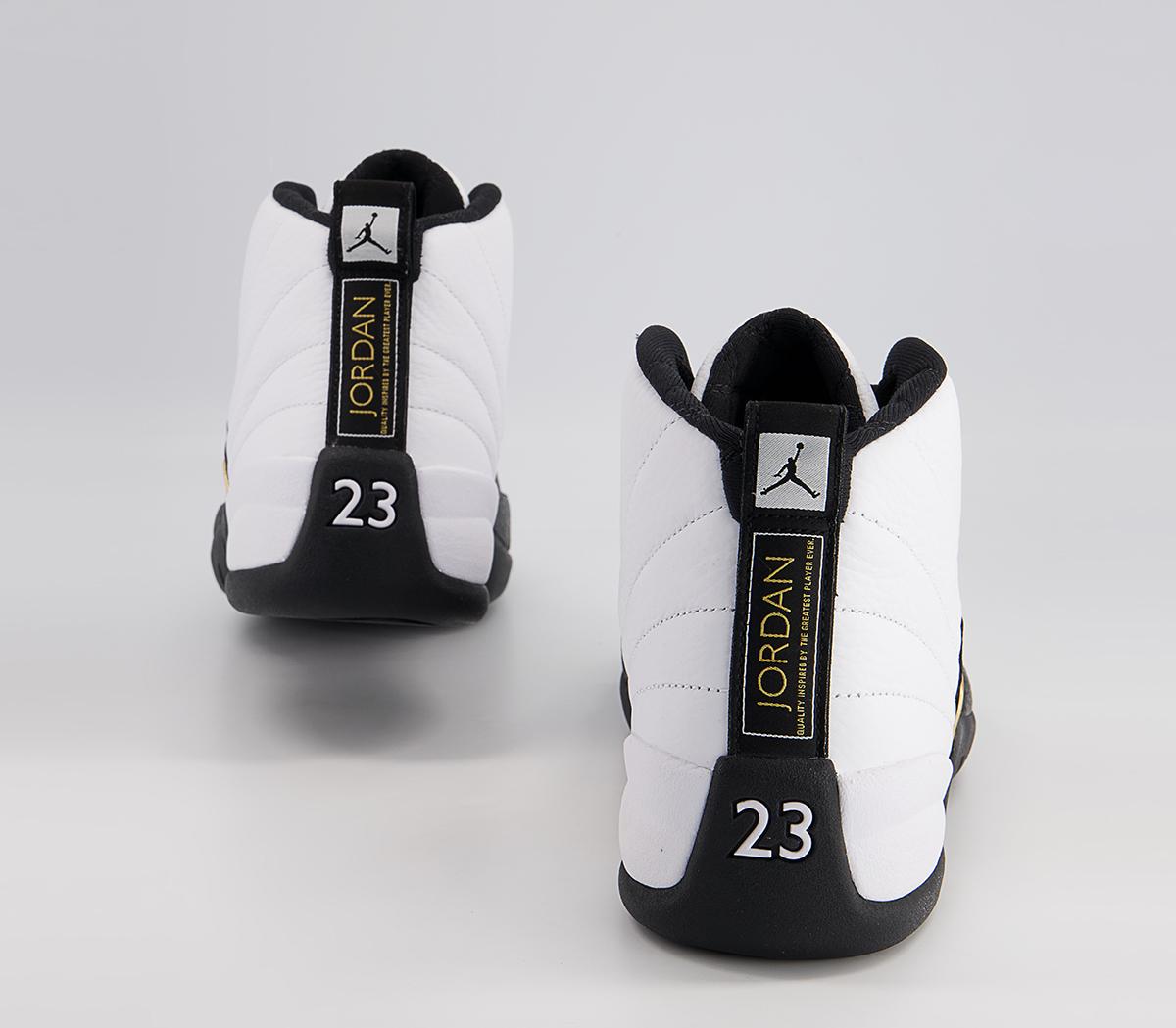 JordanAir Jordan 12 Retro TrainersWhite Metallic Gold Black