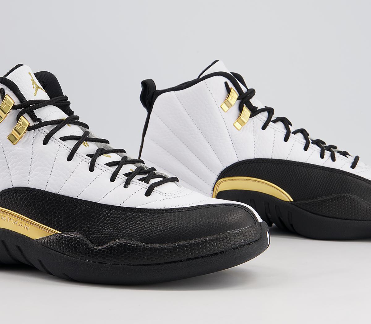JordanAir Jordan 12 Retro TrainersWhite Metallic Gold Black