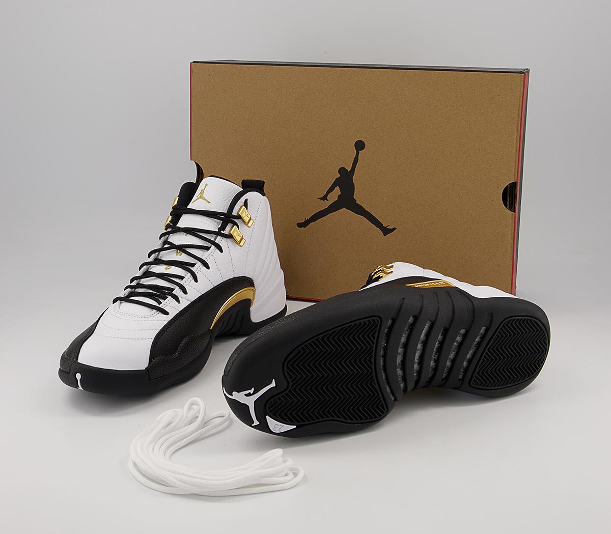 JordanAir Jordan 12 Retro TrainersWhite Metallic Gold Black