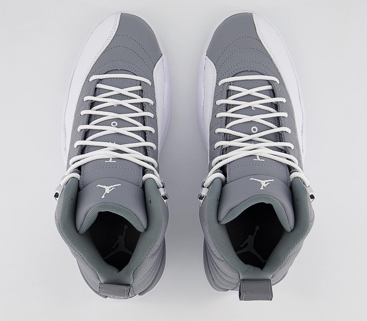 Jordan Air Jordan 12 Retro Trainers Jordan Air Jordan 12 Retro Trainers Stealth White Cool Grey