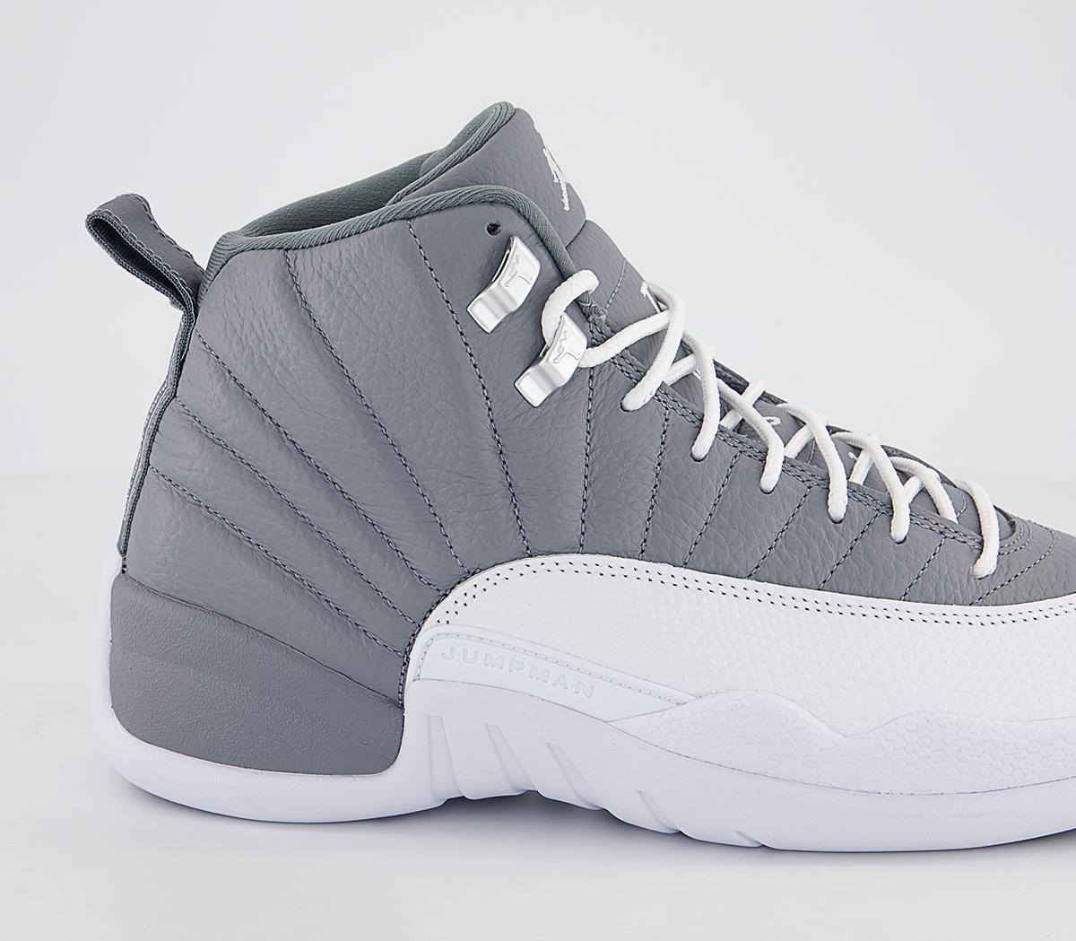 Jordan Air Jordan 12 Retro Trainers Jordan Air Jordan 12 Retro Trainers Stealth White Cool Grey