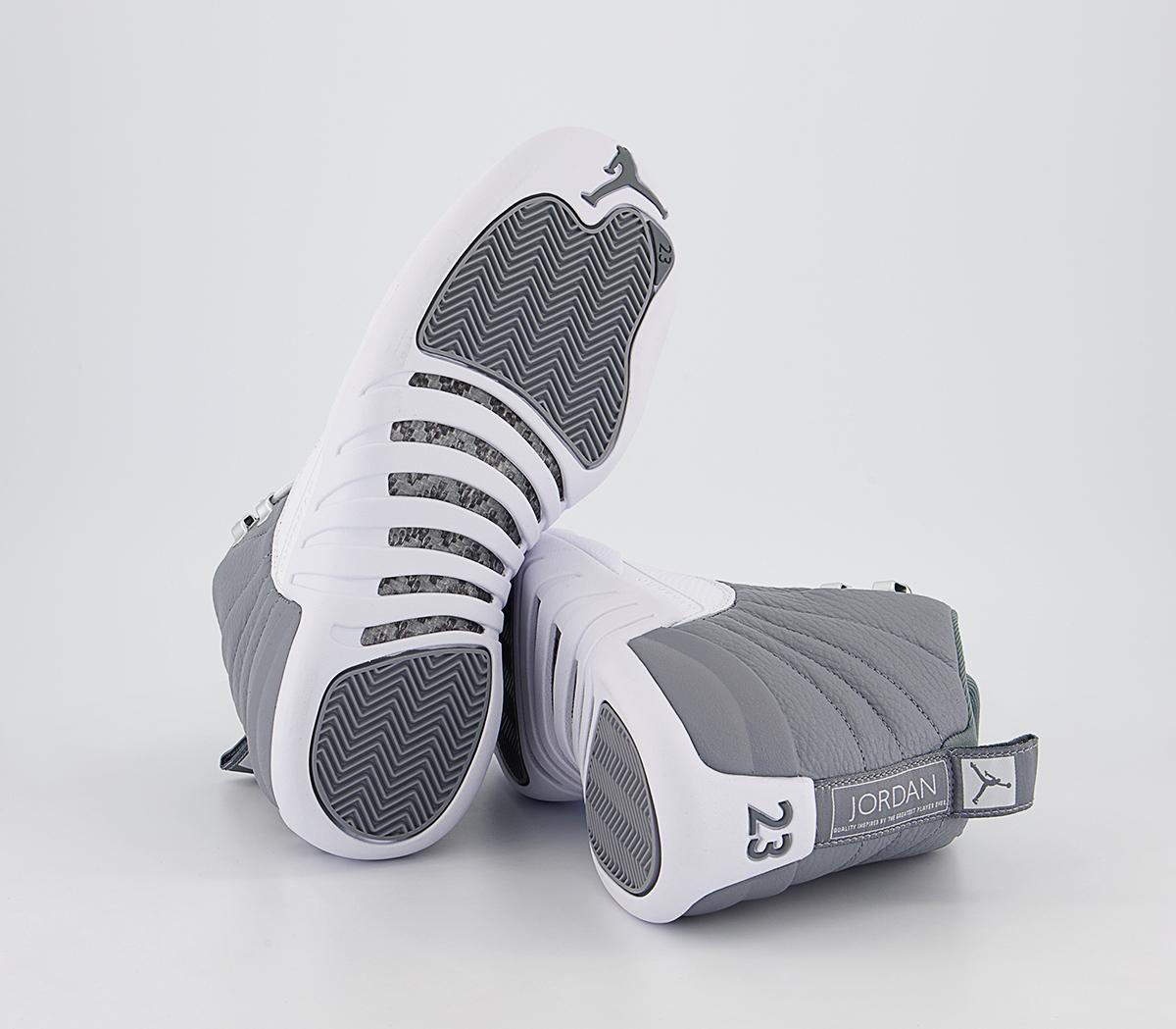 Jordan Air Jordan 12 Retro Trainers Jordan Air Jordan 12 Retro Trainers Stealth White Cool Grey