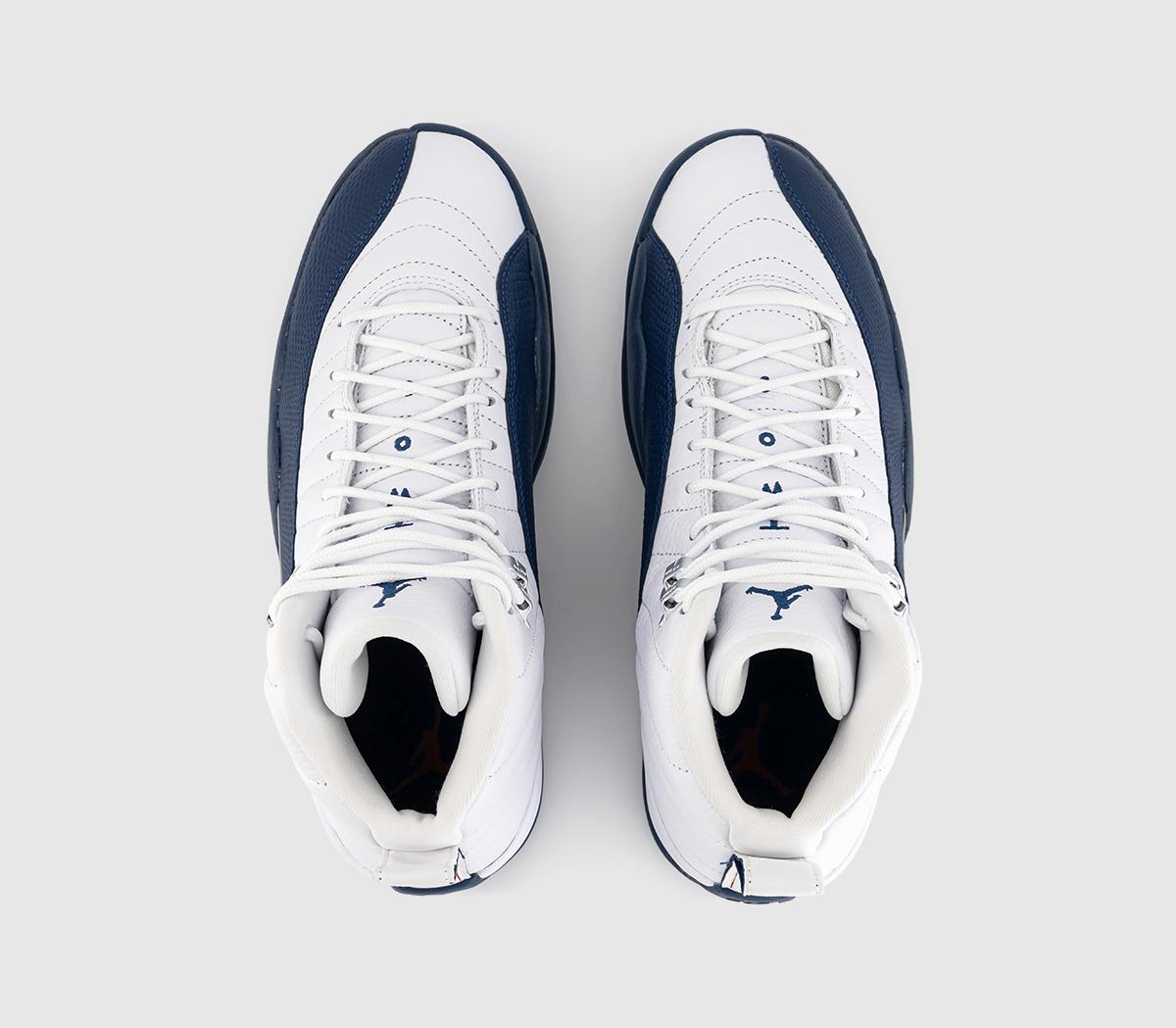 Jordan Air Jordan 12 Retro Trainers White French Blue Metallic