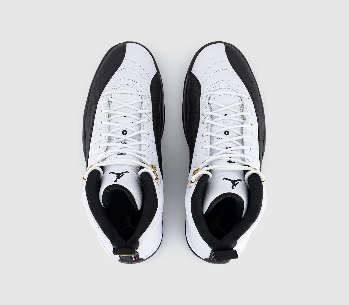 JordanAir Jordan 12 Retro Trainers White Black Taxi