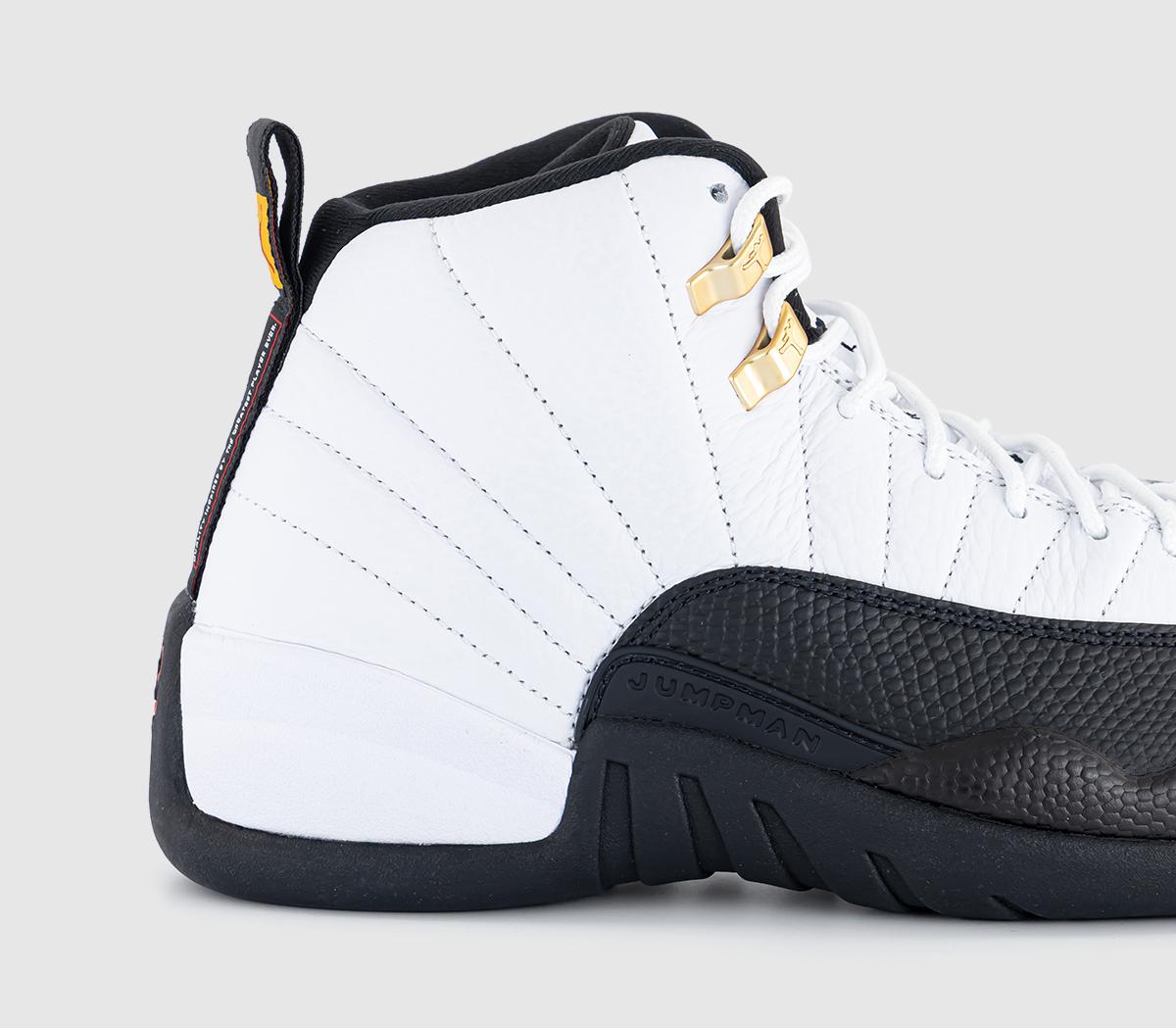 JordanAir Jordan 12 Retro Trainers White Black Taxi