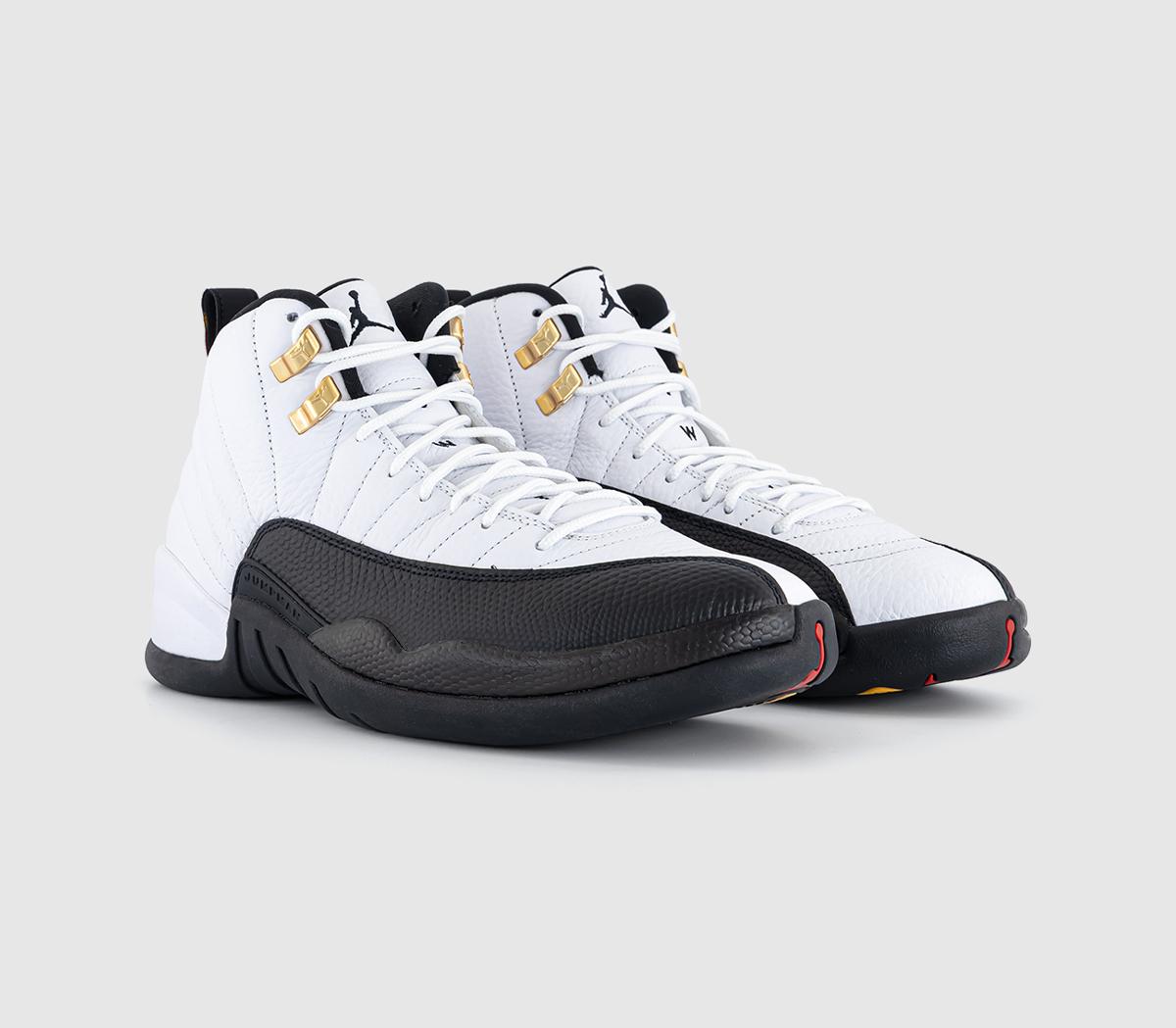JordanAir Jordan 12 Retro Trainers White Black Taxi