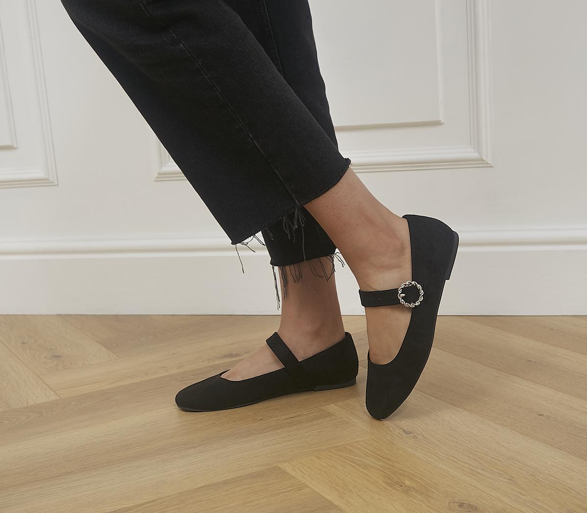 black flat mary jane shoes