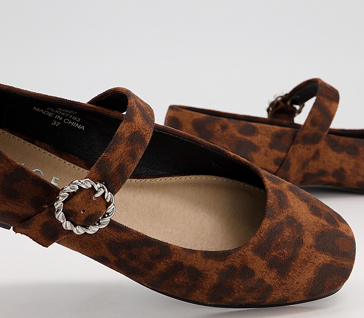 Office Fitting Mary Jane Flats Office Fitting Mary Jane Flats Leopard