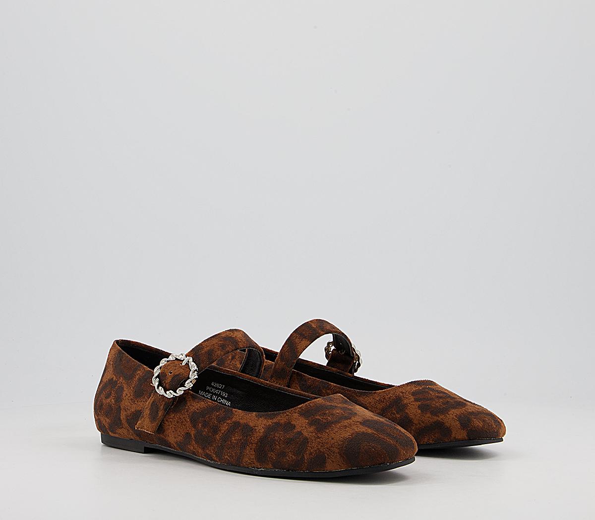 Office Fitting Mary Jane Flats Office Fitting Mary Jane Flats Leopard