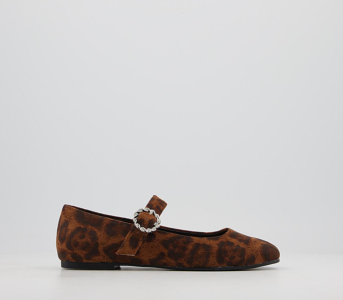 Office Fitting Mary Jane Flats Office Fitting Mary Jane Flats Leopard