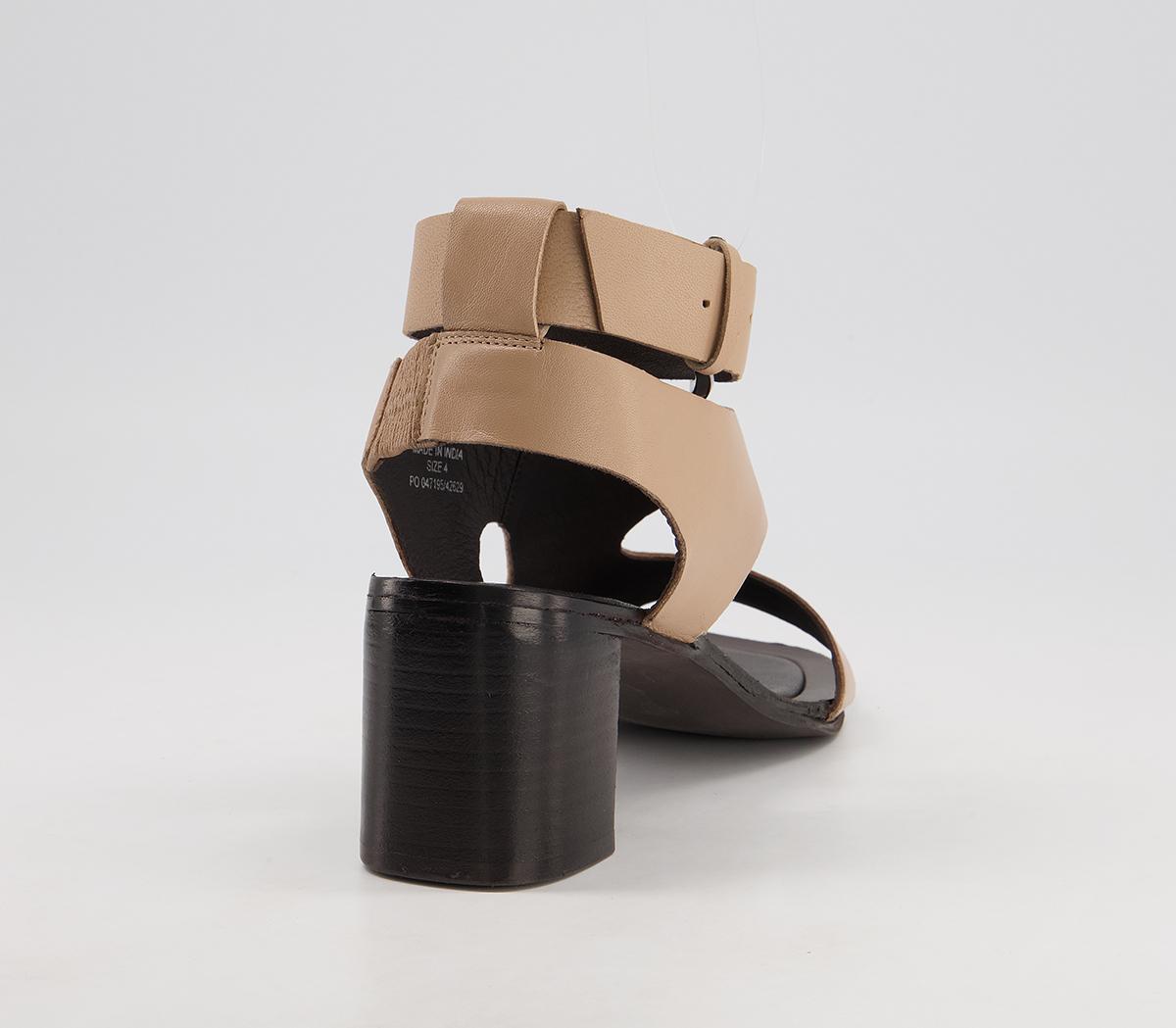 OFFICEManisa Smart Block Heel SandalsStone Leather