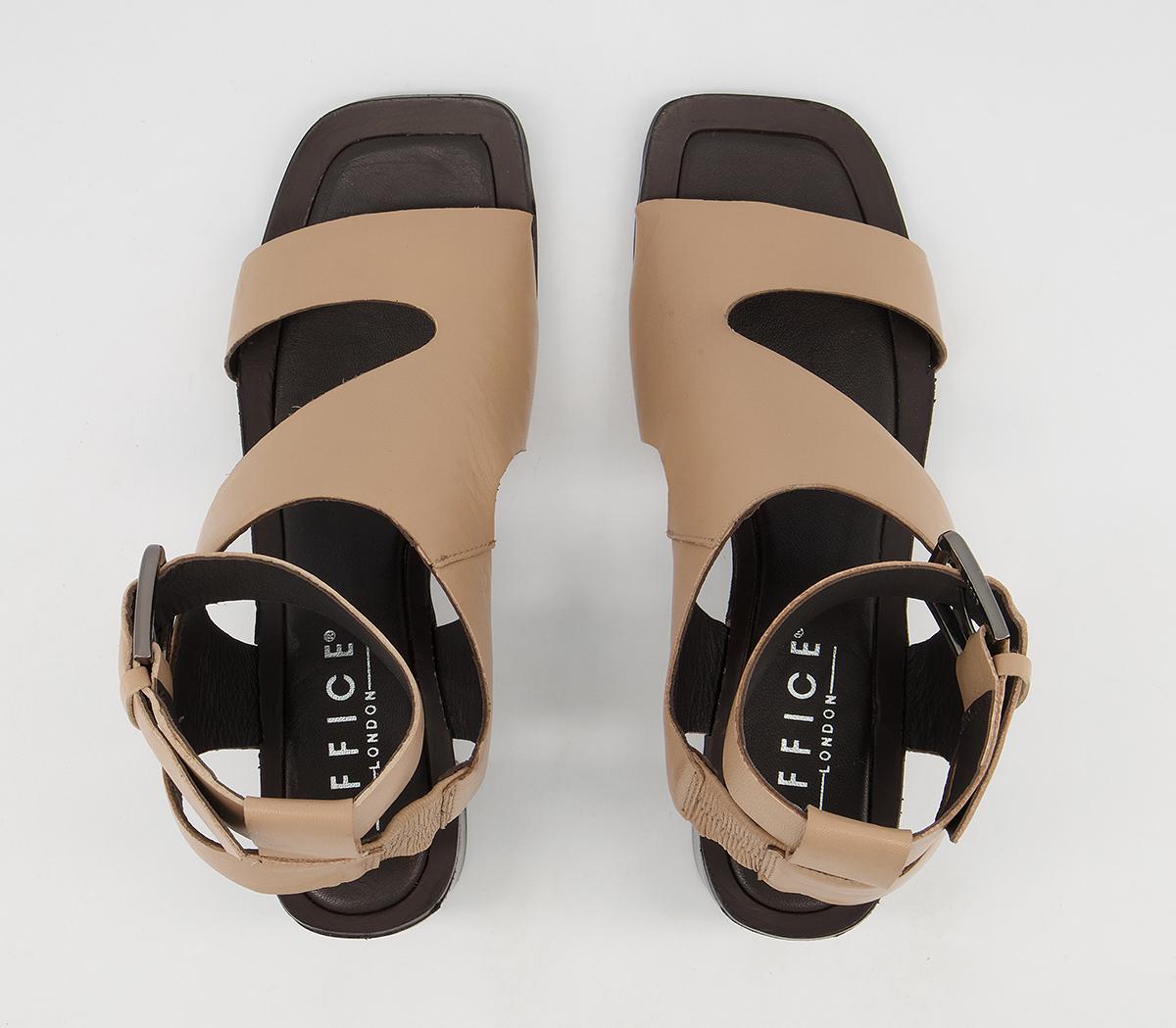 OFFICEManisa Smart Block Heel SandalsStone Leather
