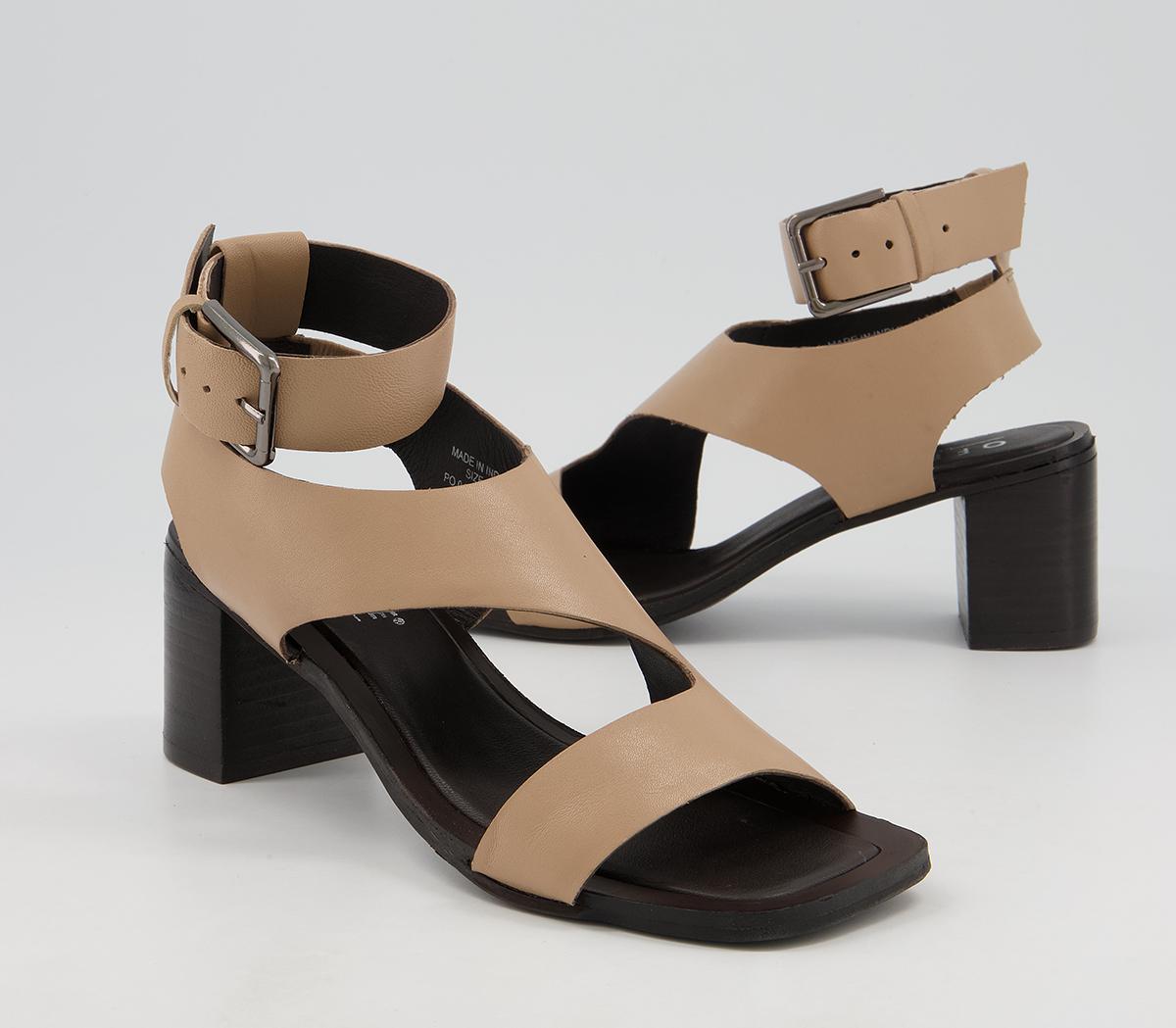 OFFICEManisa Smart Block Heel SandalsStone Leather