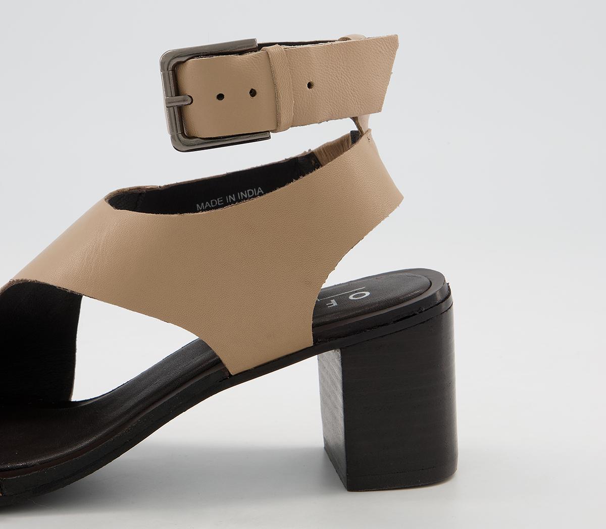OFFICEManisa Smart Block Heel SandalsStone Leather