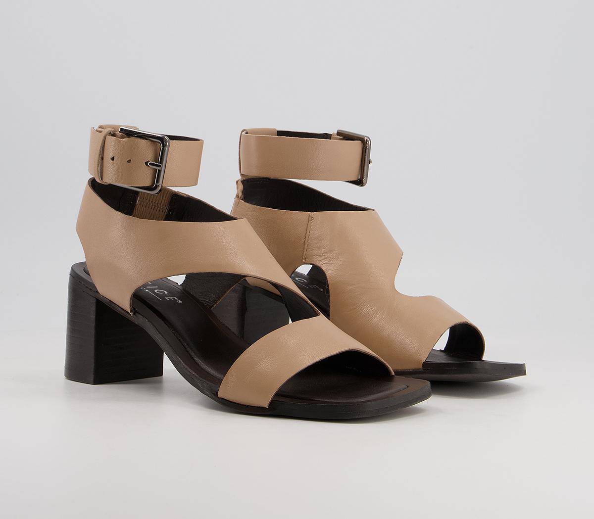 OFFICEManisa Smart Block Heel SandalsStone Leather
