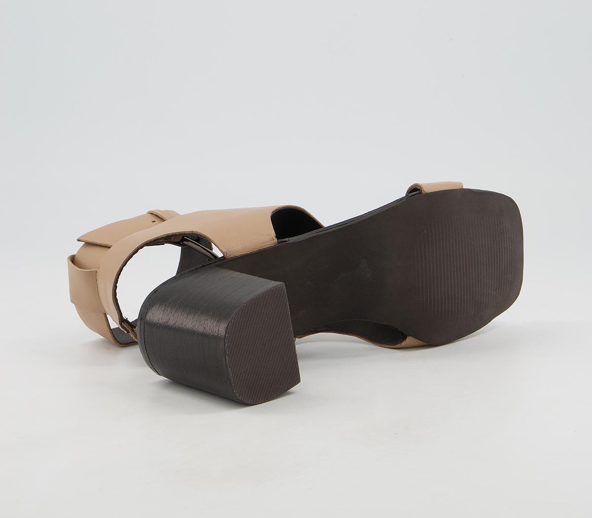 OFFICEManisa Smart Block Heel SandalsStone Leather