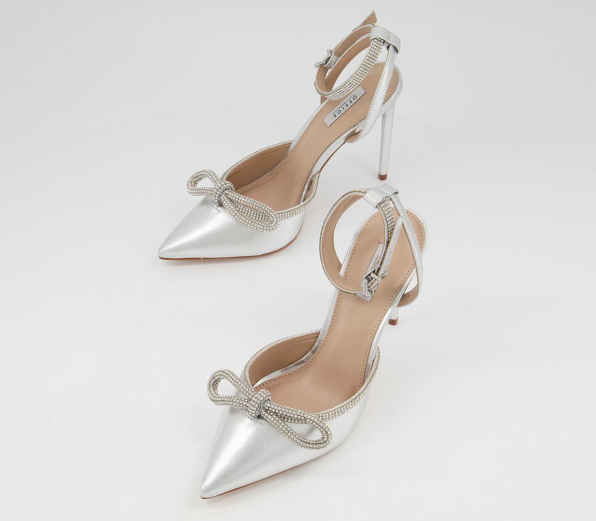 Office Honoured Occasion Point Stilettos Office Honoured Occasion Point Stilettos Silver Leather