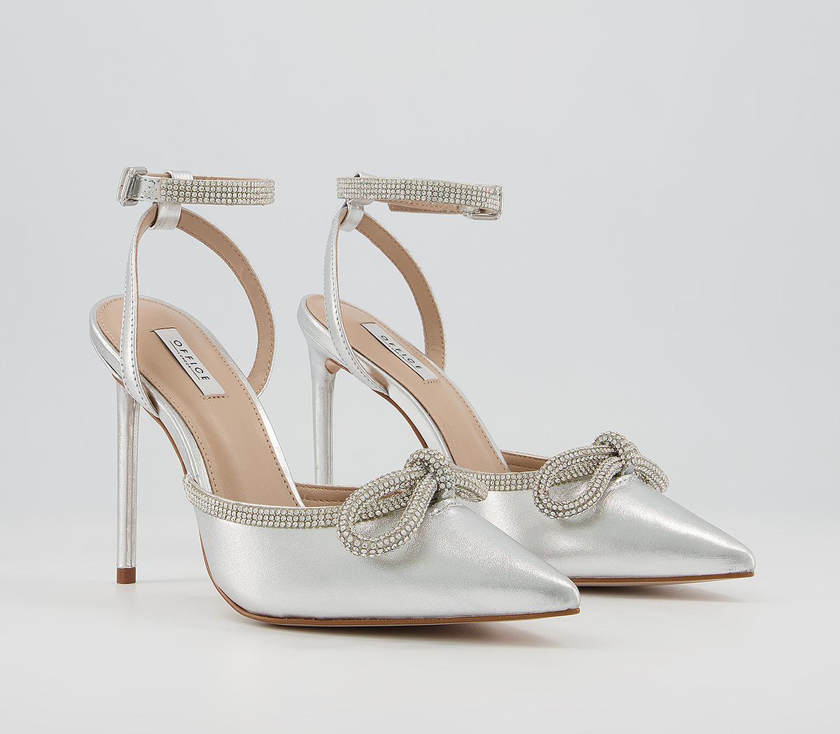 Office Honoured Occasion Point Stilettos Office Honoured Occasion Point Stilettos Silver Leather