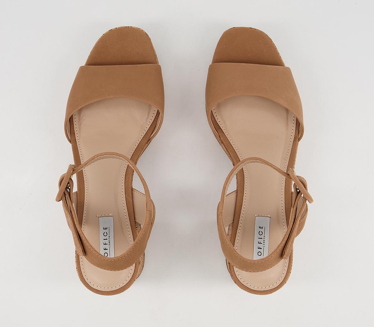 Office Hilla Cork Platform Heels Office Hilla Cork Platform Heels Nude Nubuck