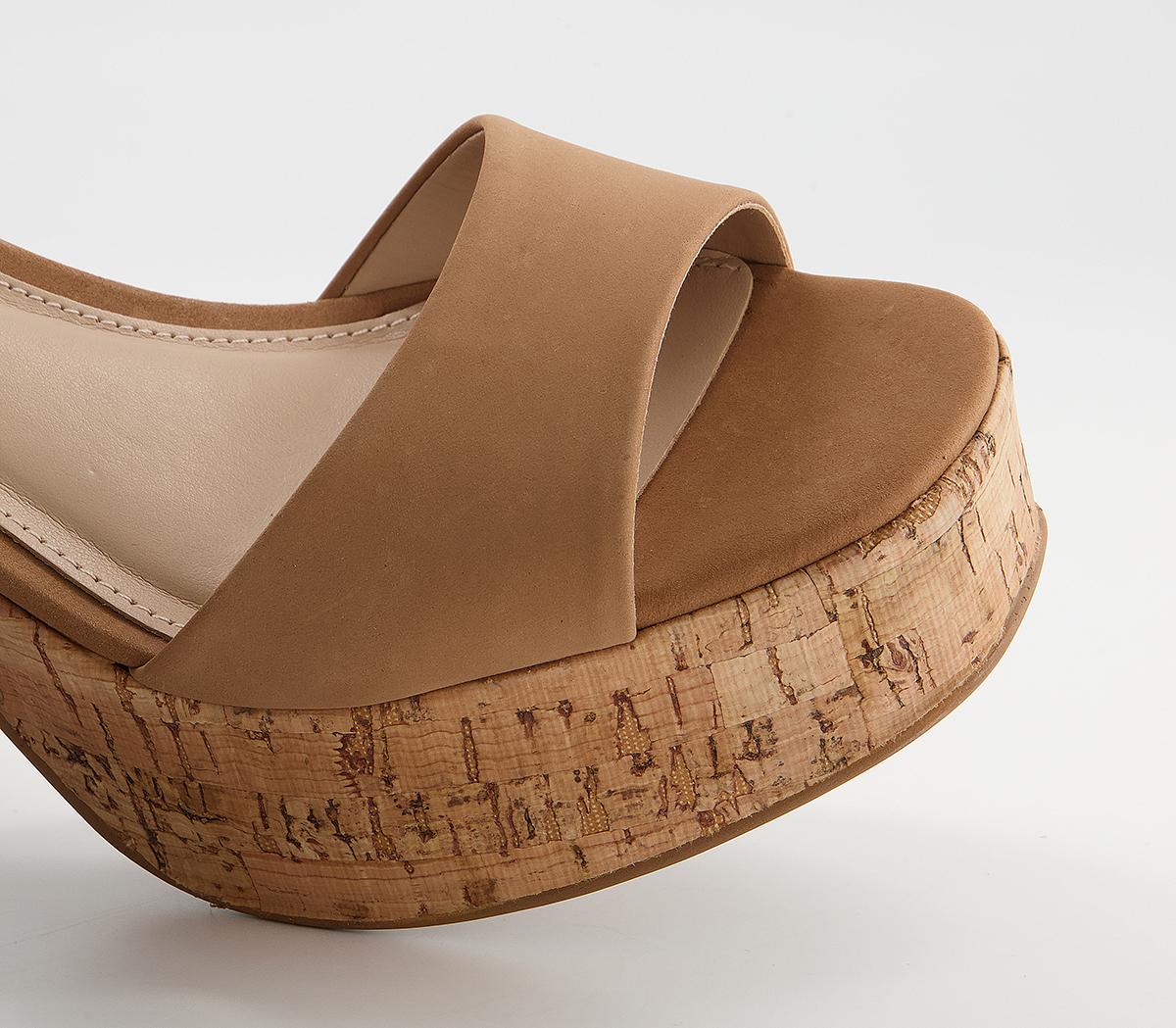 Office Hilla Cork Platform Heels Office Hilla Cork Platform Heels Nude Nubuck