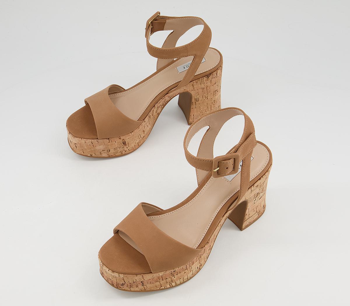 Office Hilla Cork Platform Heels Office Hilla Cork Platform Heels Nude Nubuck