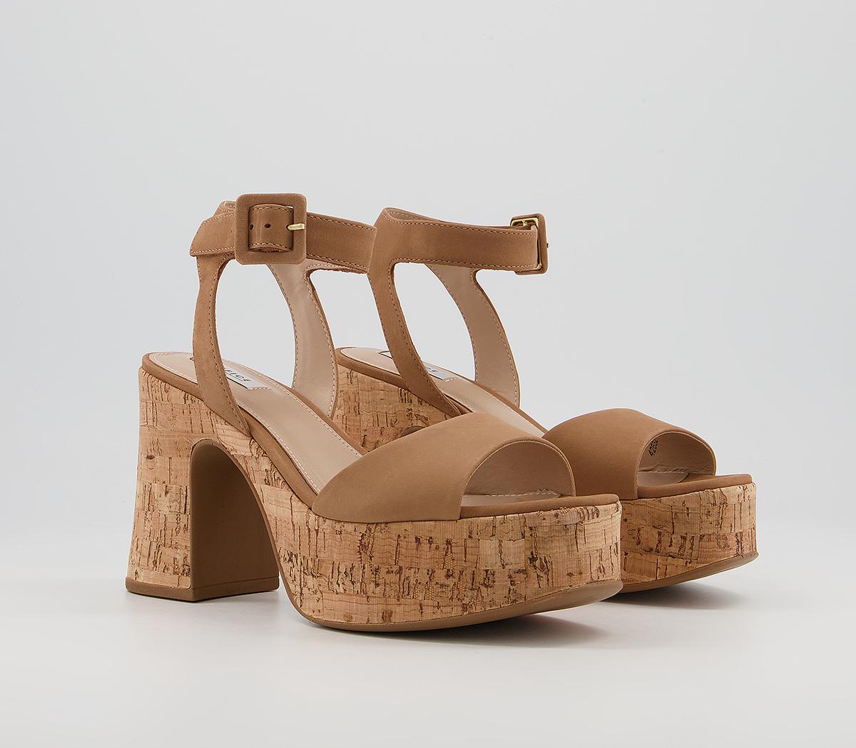 Office Hilla Cork Platform Heels Office Hilla Cork Platform Heels Nude Nubuck