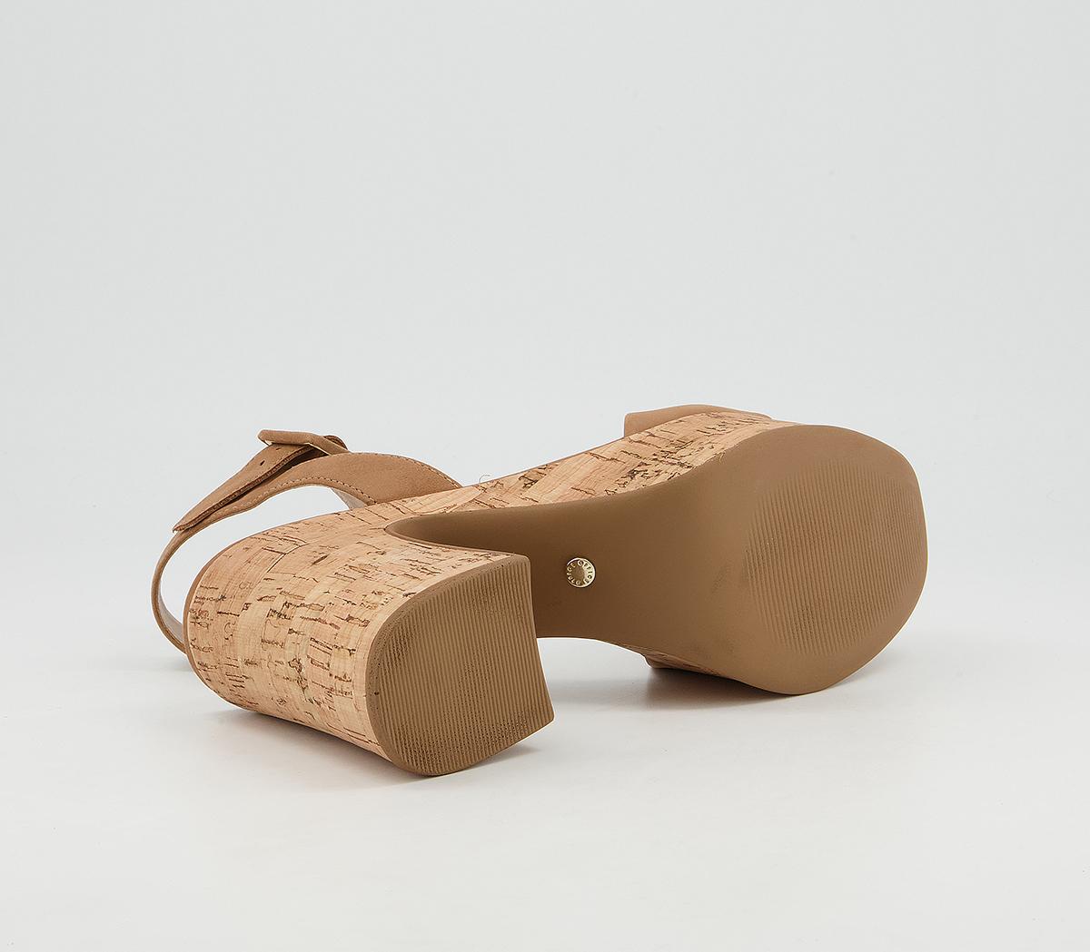 Office Hilla Cork Platform Heels Office Hilla Cork Platform Heels Nude Nubuck