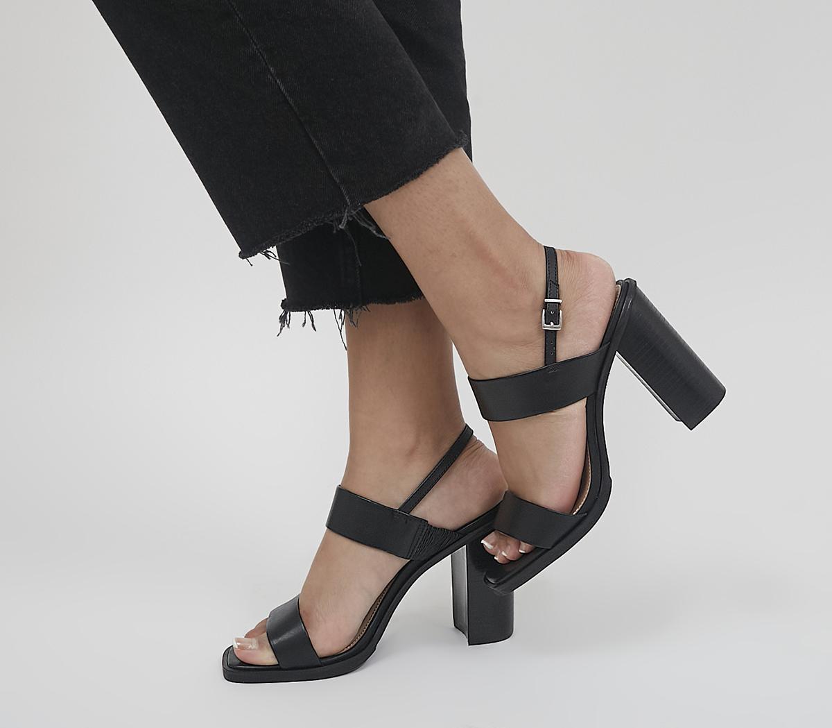 Office black block on sale heels