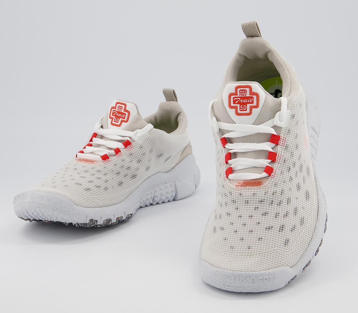 Nike Free Run Trail Crater Trainers Nike Free Run Trail Crater Trainers White Orange Cream Cave Stone