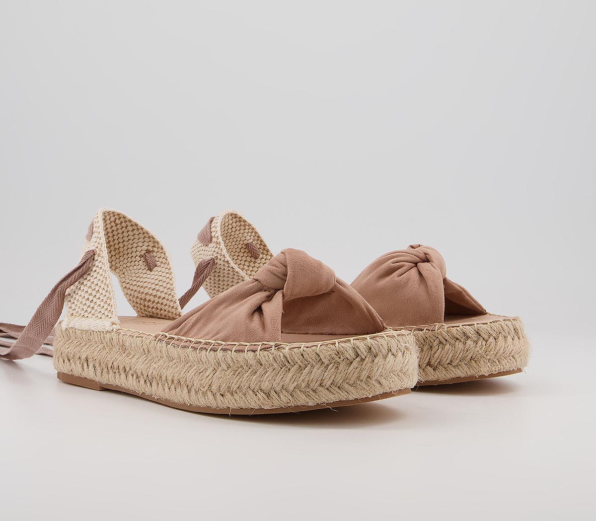 Office Sudden Knotted Espadrilles Office Sudden Knotted Espadrilles Nude