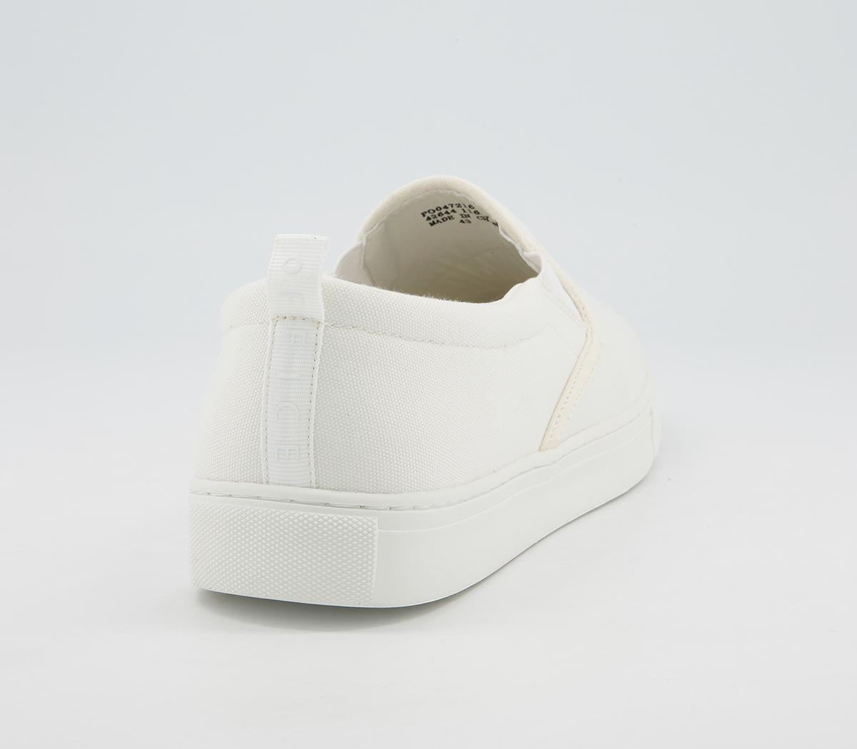 Office Cane Canvas Trainers Office Cane Canvas Trainers Off White Canvas