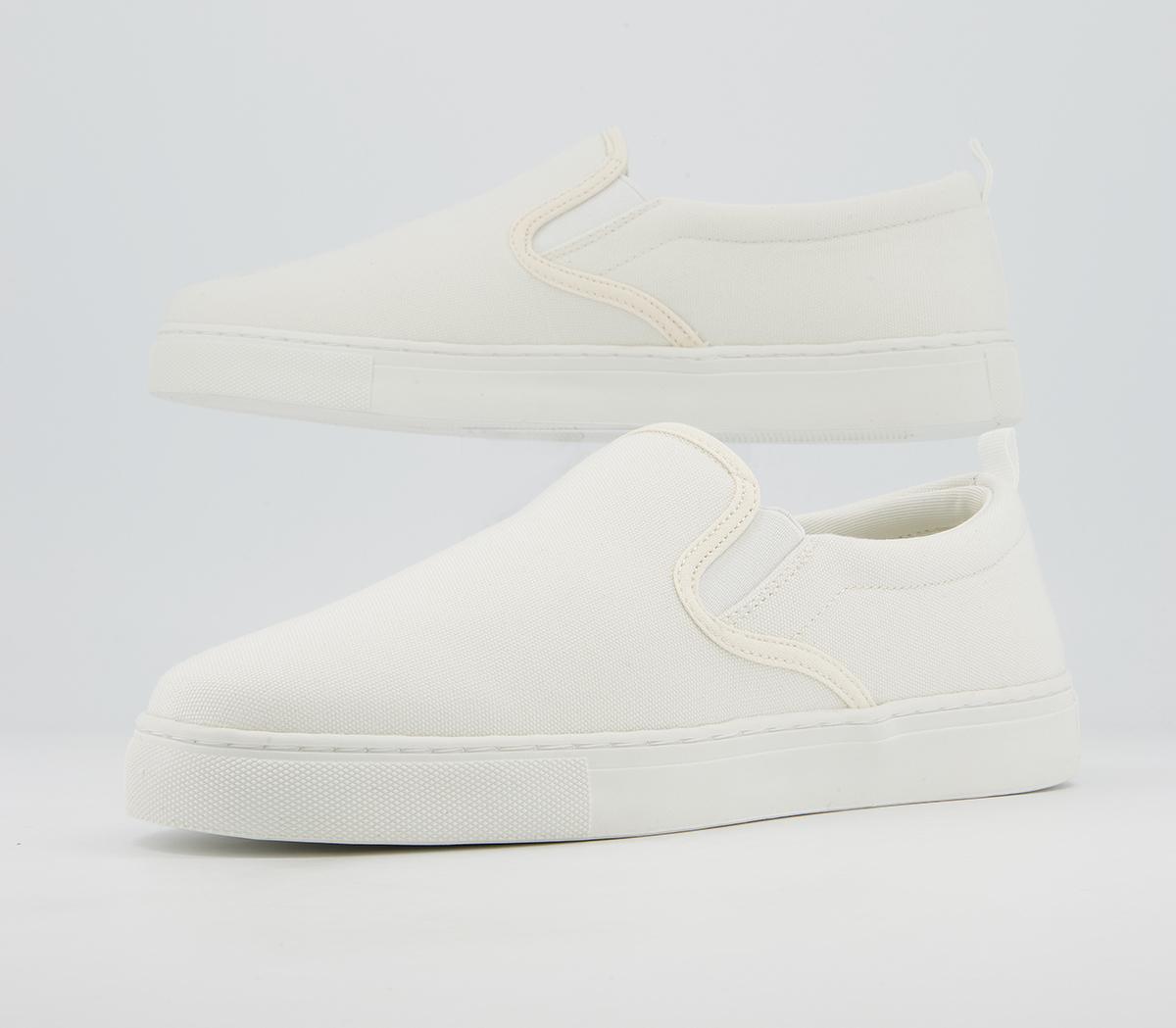 Office Cane Canvas Trainers Office Cane Canvas Trainers Off White Canvas