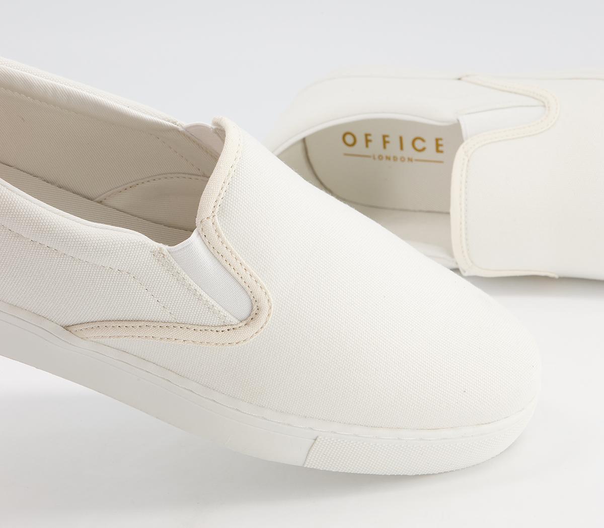 Office Cane Canvas Trainers Office Cane Canvas Trainers Off White Canvas