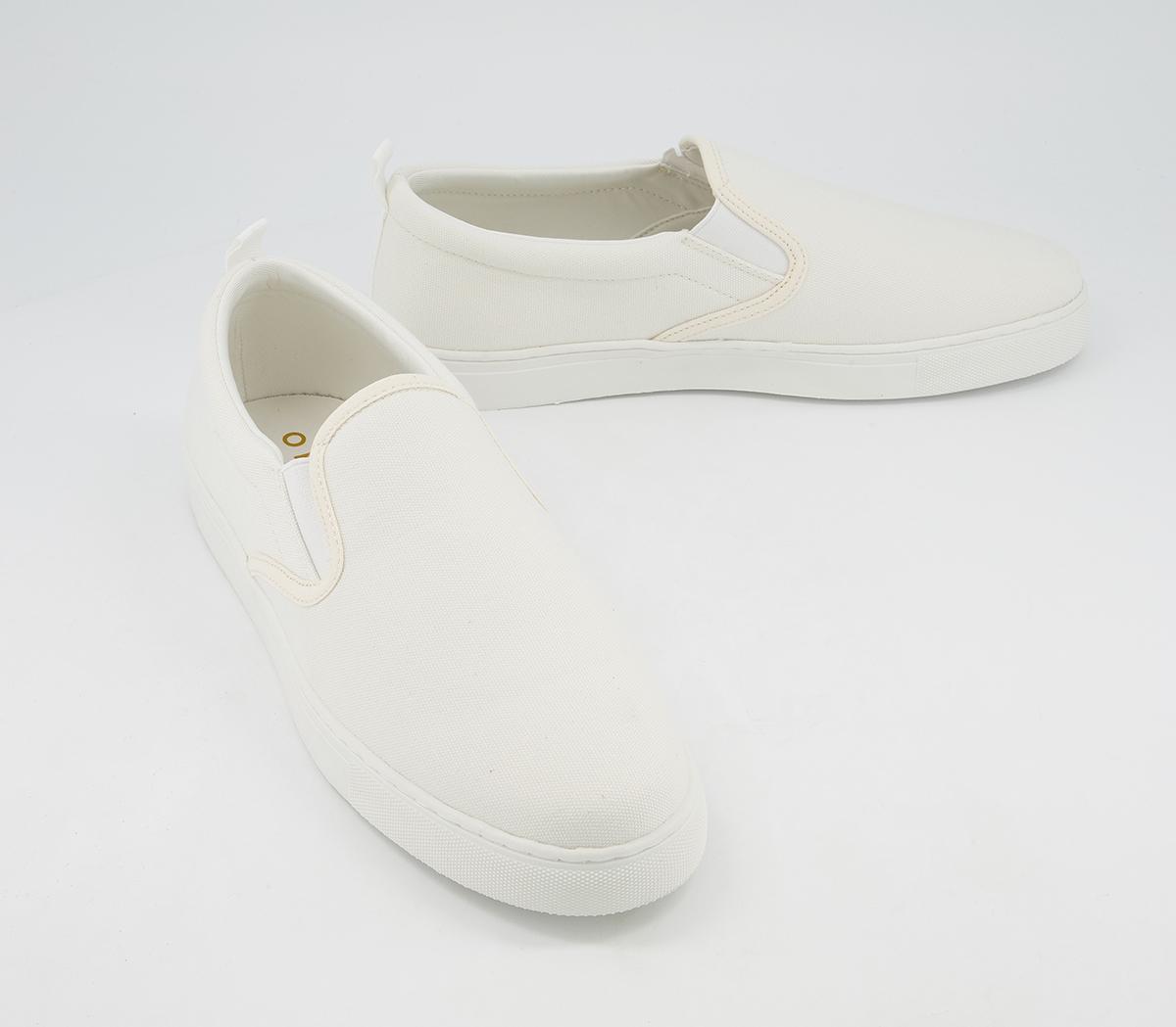 Office Cane Canvas Trainers Office Cane Canvas Trainers Off White Canvas