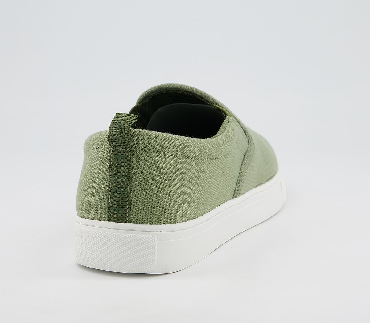 Office Cane Canvas Trainers Office Cane Canvas Trainers Khaki Canvas