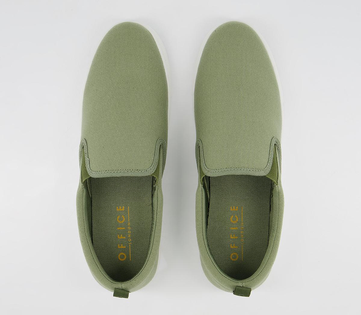 Office Cane Canvas Trainers Office Cane Canvas Trainers Khaki Canvas