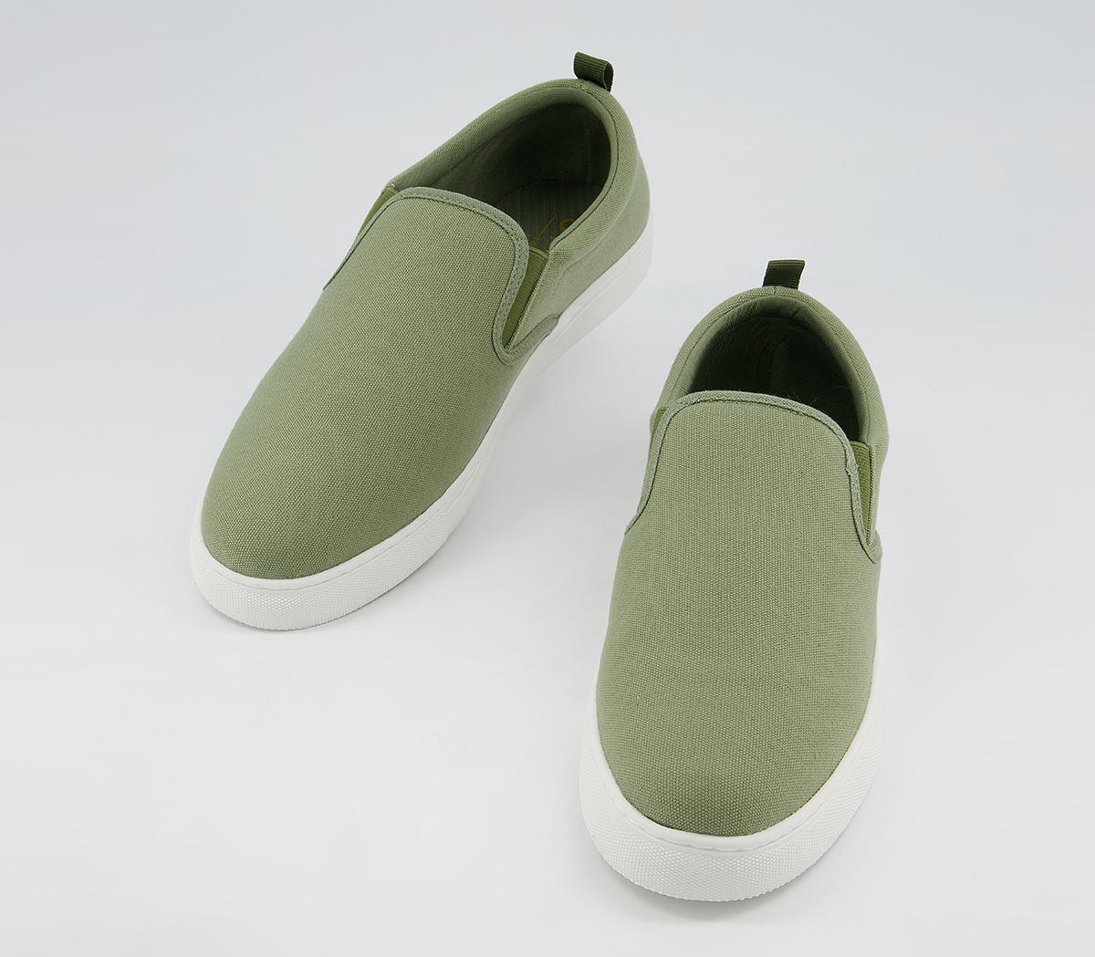 Office Cane Canvas Trainers Office Cane Canvas Trainers Khaki Canvas
