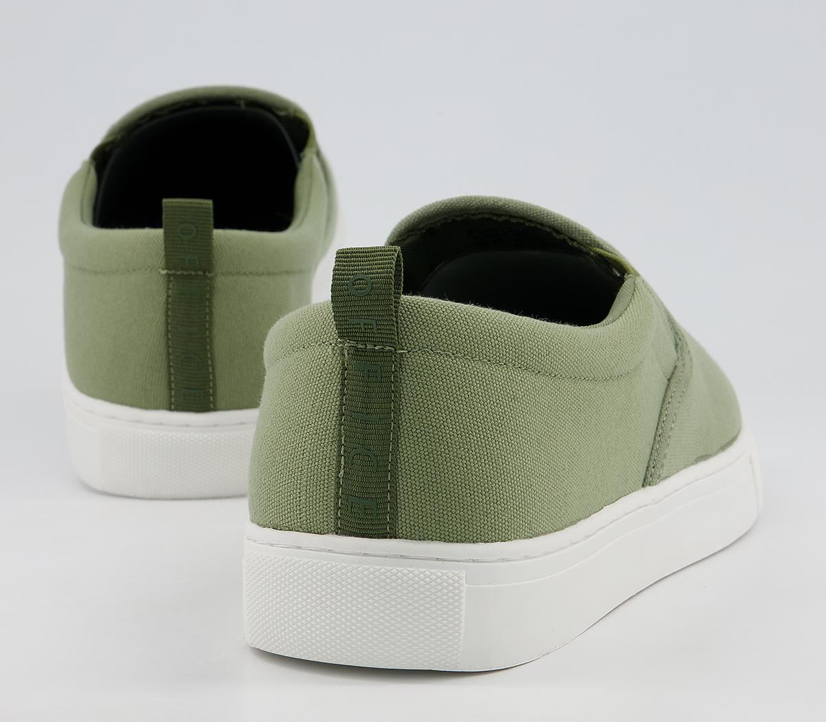 Office Cane Canvas Trainers Office Cane Canvas Trainers Khaki Canvas