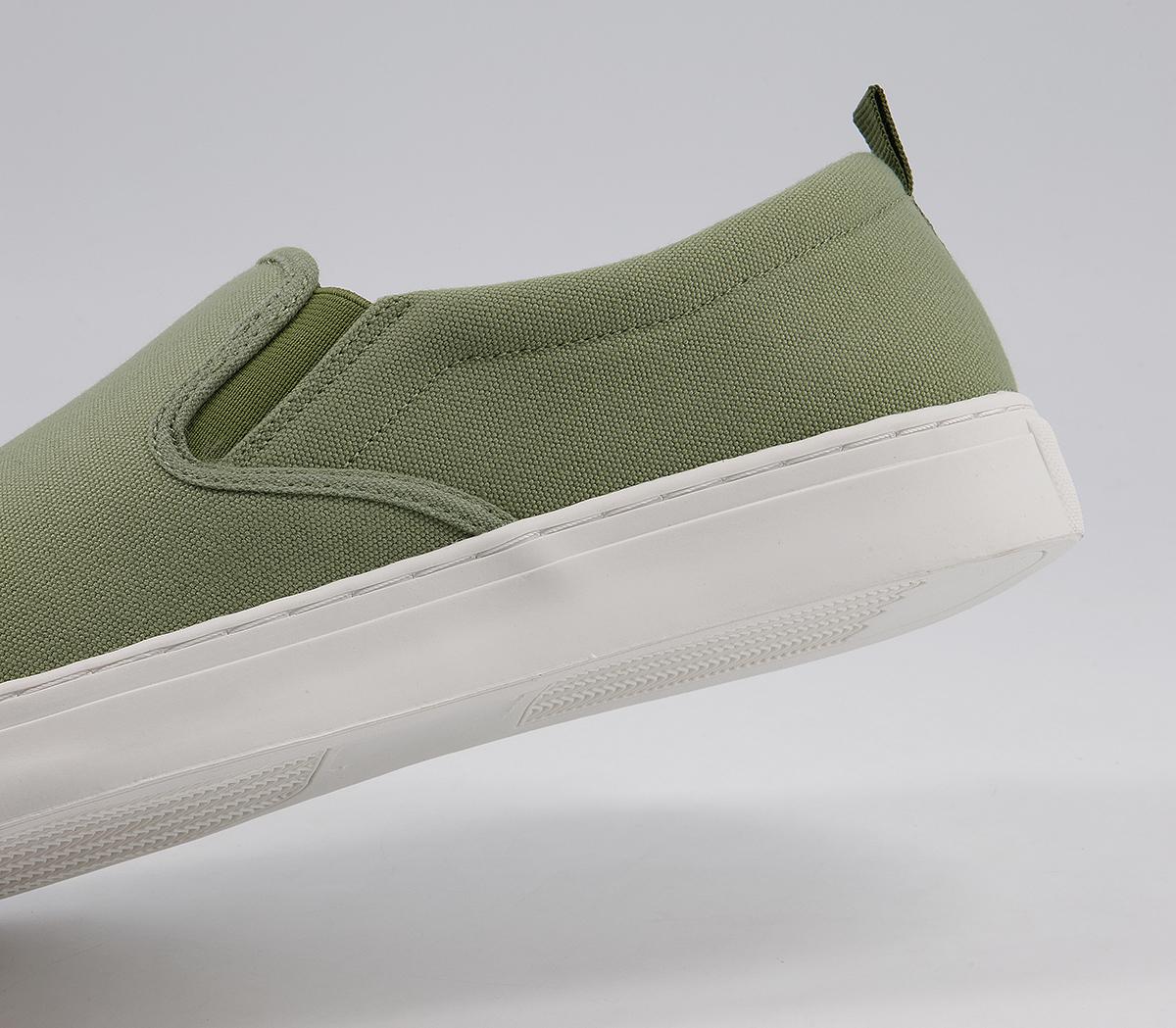 Office Cane Canvas Trainers Office Cane Canvas Trainers Khaki Canvas