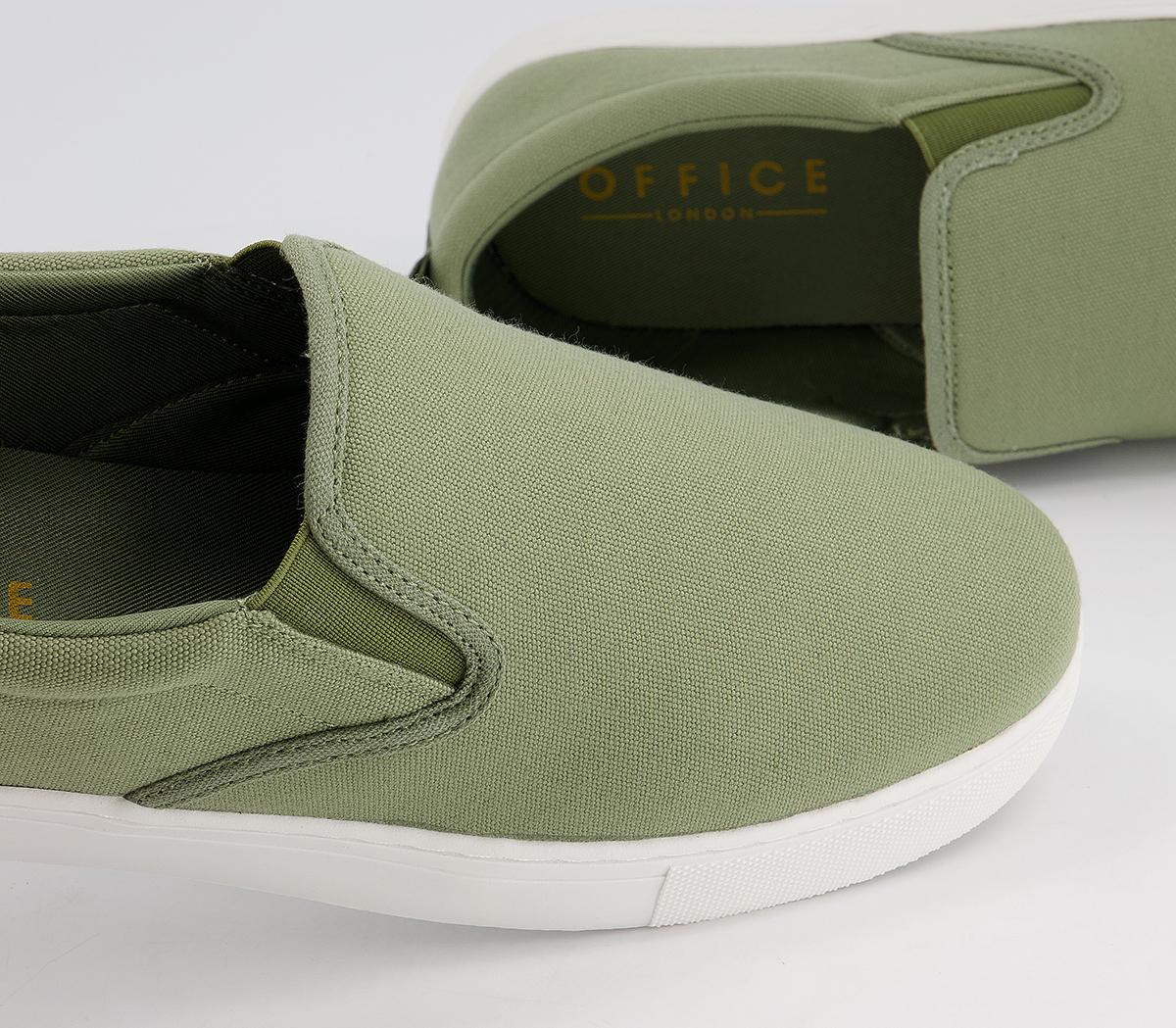 Office Cane Canvas Trainers Office Cane Canvas Trainers Khaki Canvas
