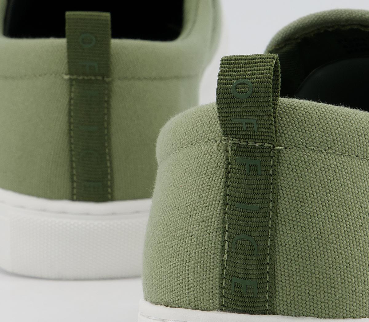 Office Cane Canvas Trainers Office Cane Canvas Trainers Khaki Canvas