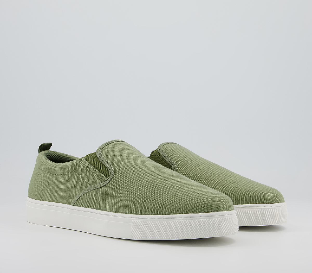 Office Cane Canvas Trainers Office Cane Canvas Trainers Khaki Canvas
