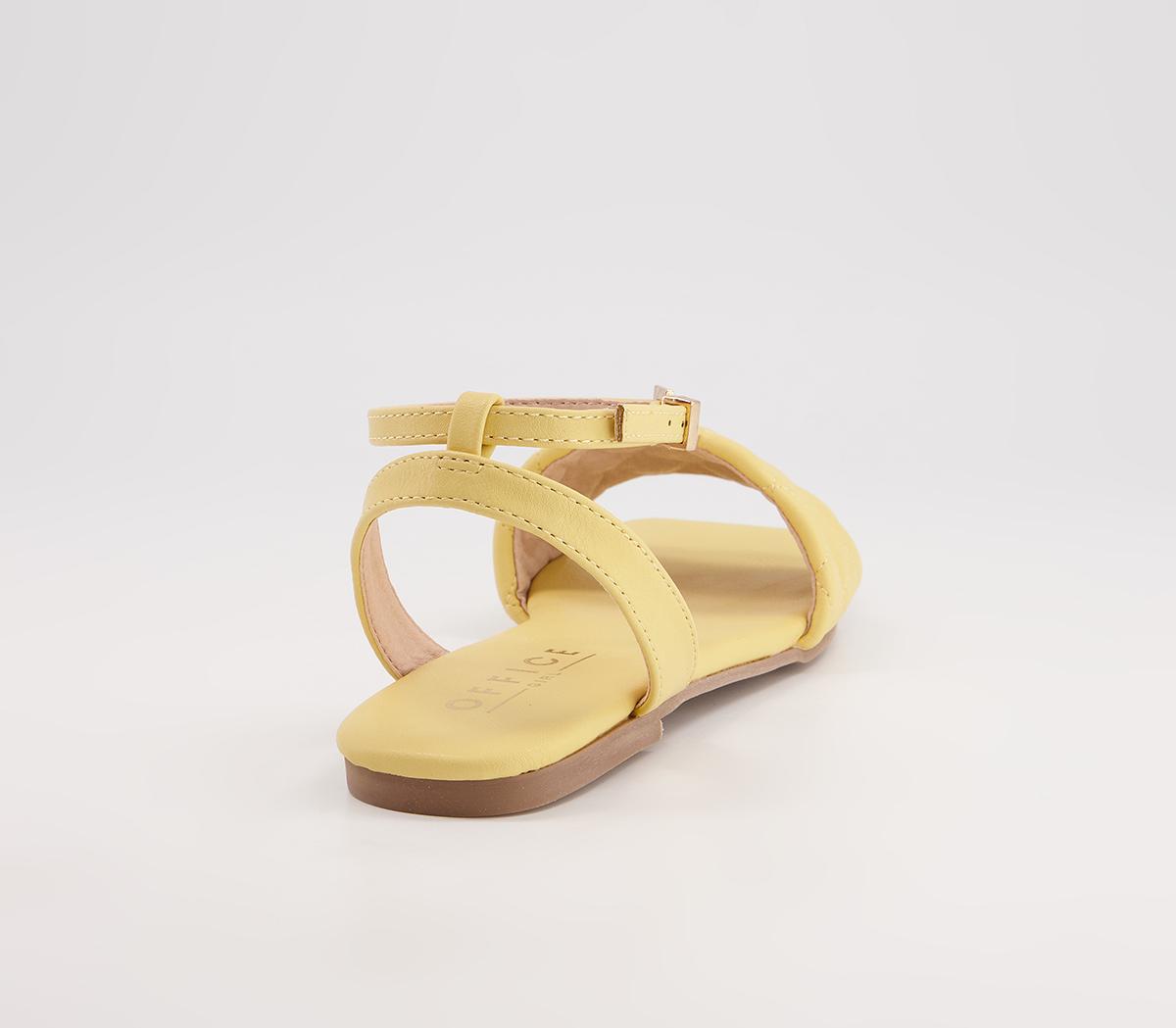 OFFICE Shadow Ankle Strap Sandals OFFICE Shadow Ankle Strap Sandals Yellow Quilt