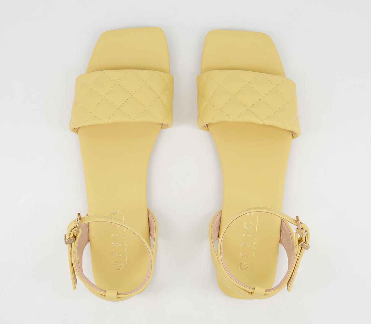 OFFICE Shadow Ankle Strap Sandals OFFICE Shadow Ankle Strap Sandals Yellow Quilt