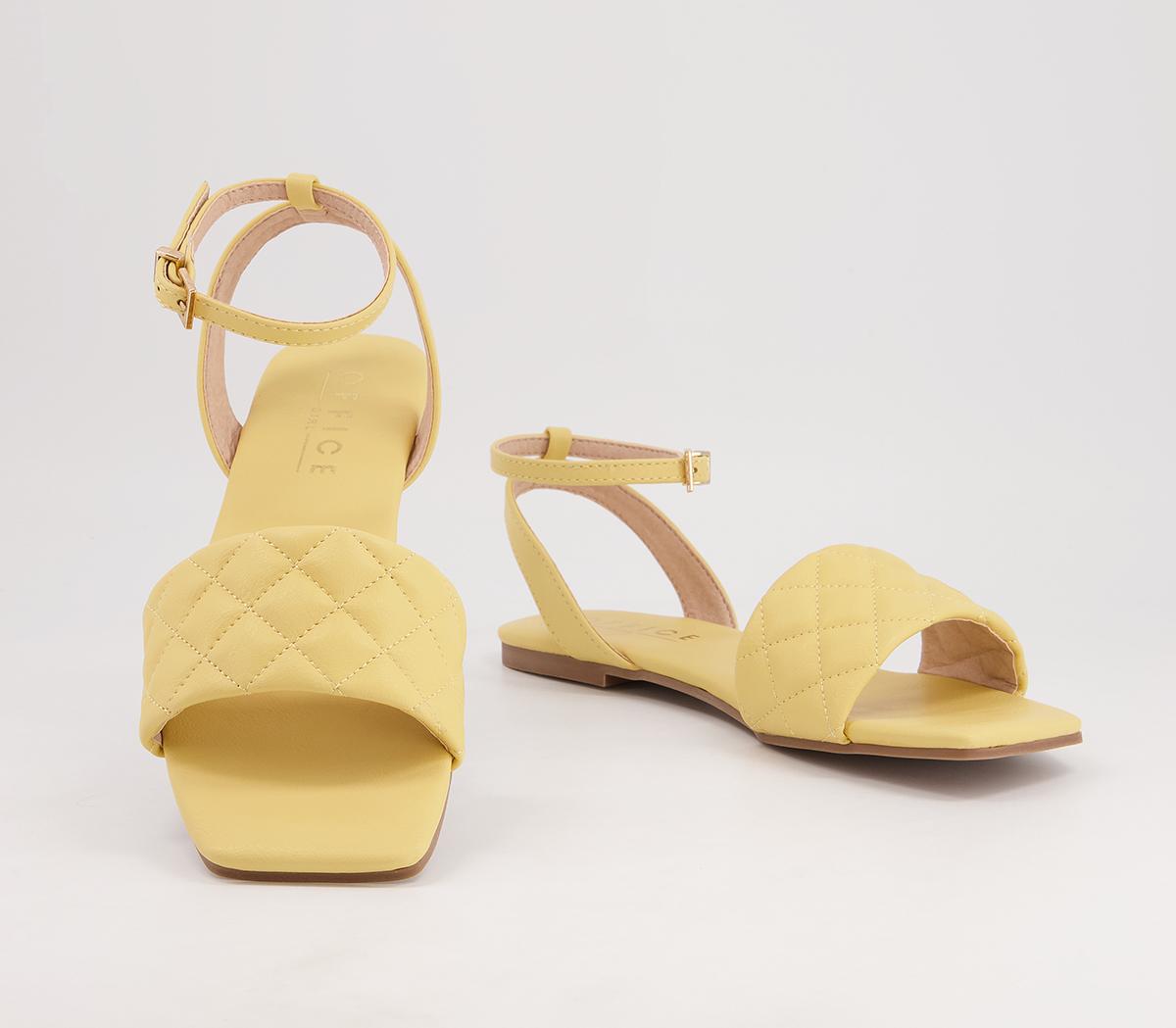 OFFICE Shadow Ankle Strap Sandals OFFICE Shadow Ankle Strap Sandals Yellow Quilt