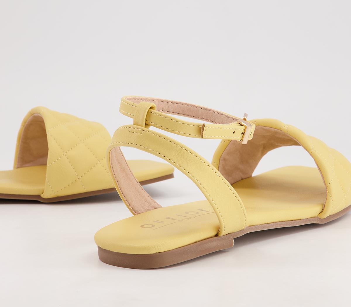 OFFICE Shadow Ankle Strap Sandals OFFICE Shadow Ankle Strap Sandals Yellow Quilt
