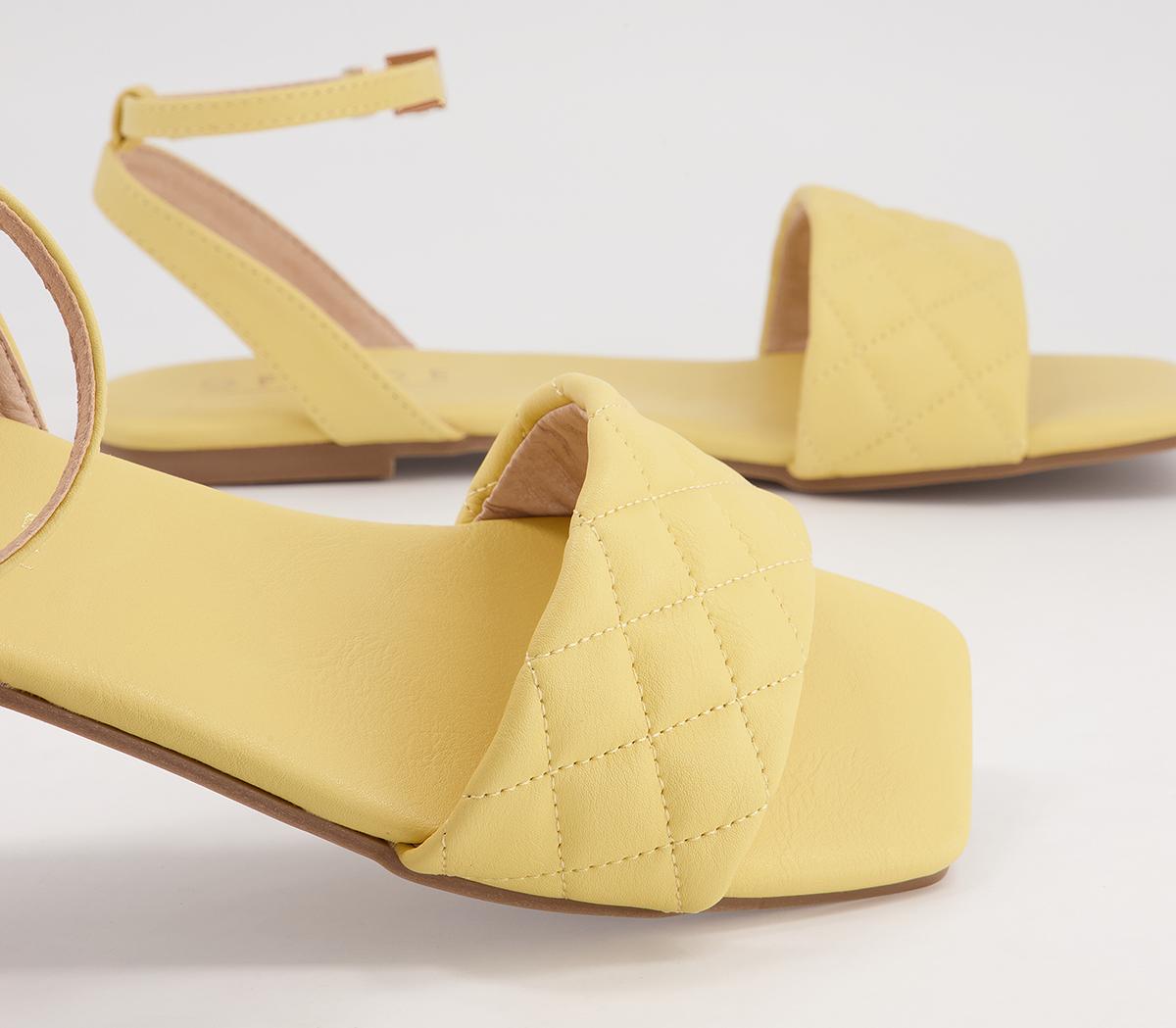 OFFICE Shadow Ankle Strap Sandals OFFICE Shadow Ankle Strap Sandals Yellow Quilt